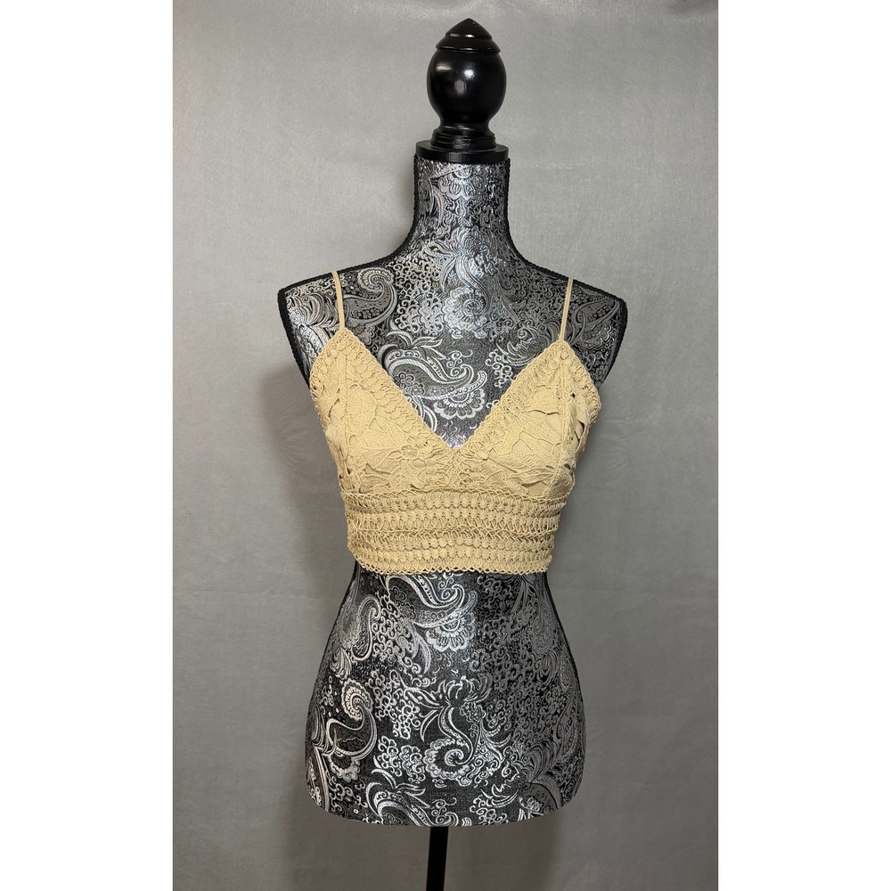Love Tree Crochet Lace Bralette 70s Boho Cottagecore Y2K Romantic Chic Coquette